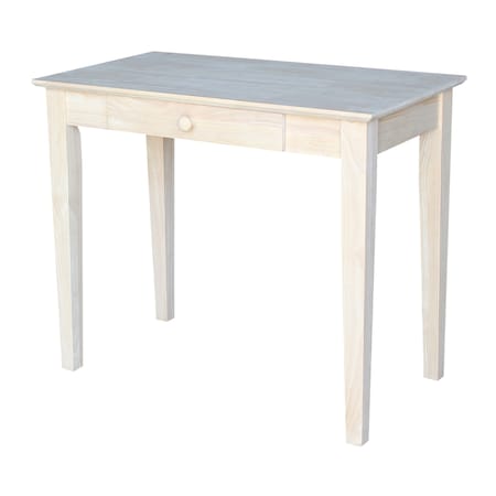 International Concepts Rectangle Writing Table, 36 W, 20 L, 30 H, Wood Unfinished OF-695249